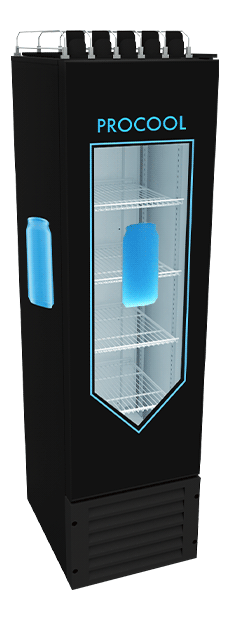 Low Height Display Fridge with Top Glide