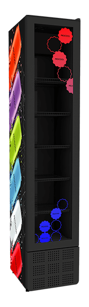 Slim Cooler in Black with Custom Branding