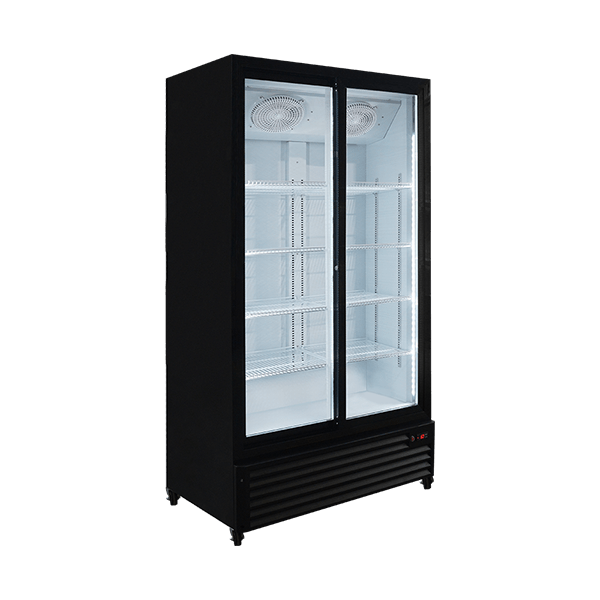 Double Sliding Door Display Fridge
