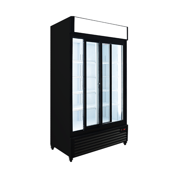 Double Sliding Door Merchandiser Refrigerator