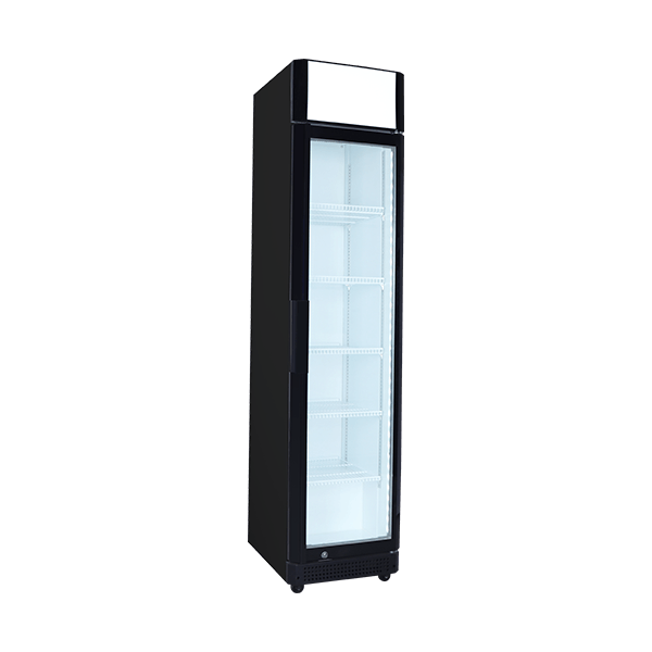 Glass Door Slim Fridge with Lightbox