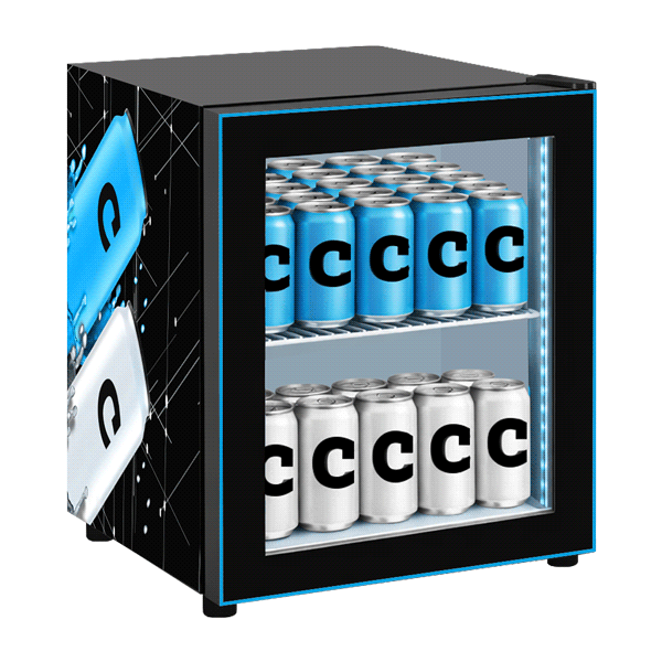 Mini Drink Refrigerator with Glass Door