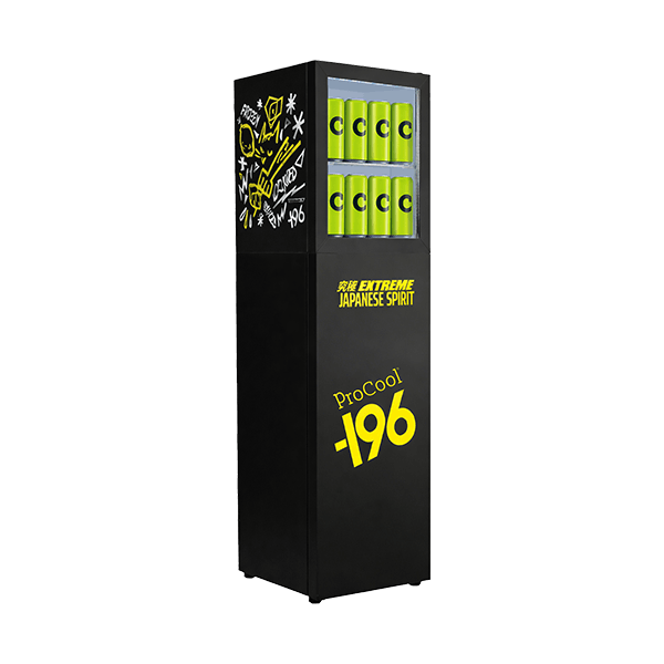 Mini Refrigerator with Glass Door & Display Stand