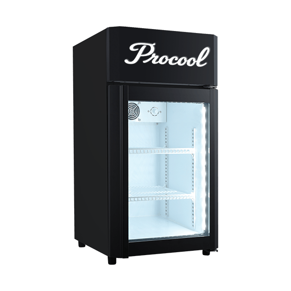 Promotional Glass Door Black Mini Beverage Fridge