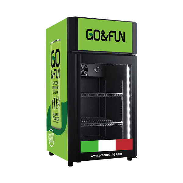 Promotional Glass Door Mini Beverage Fridge for Energy Drink