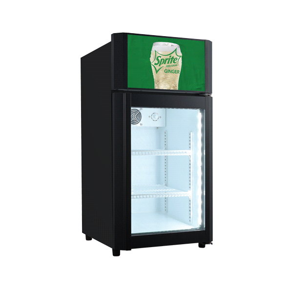 Promotional Glass Door Mini Beverage Fridge with AdScreen