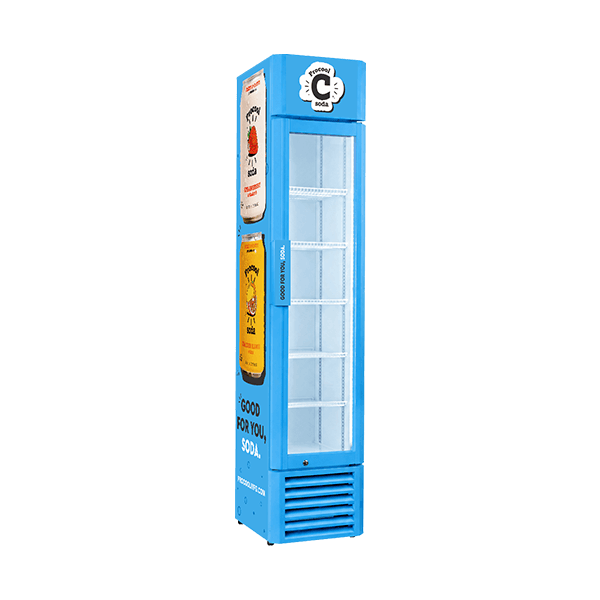 Slim Display Fridge with Lightbox & Custom Color