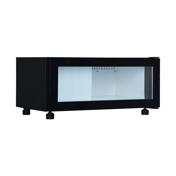 Small Glass Door Mini Fridge with Shallow Shape