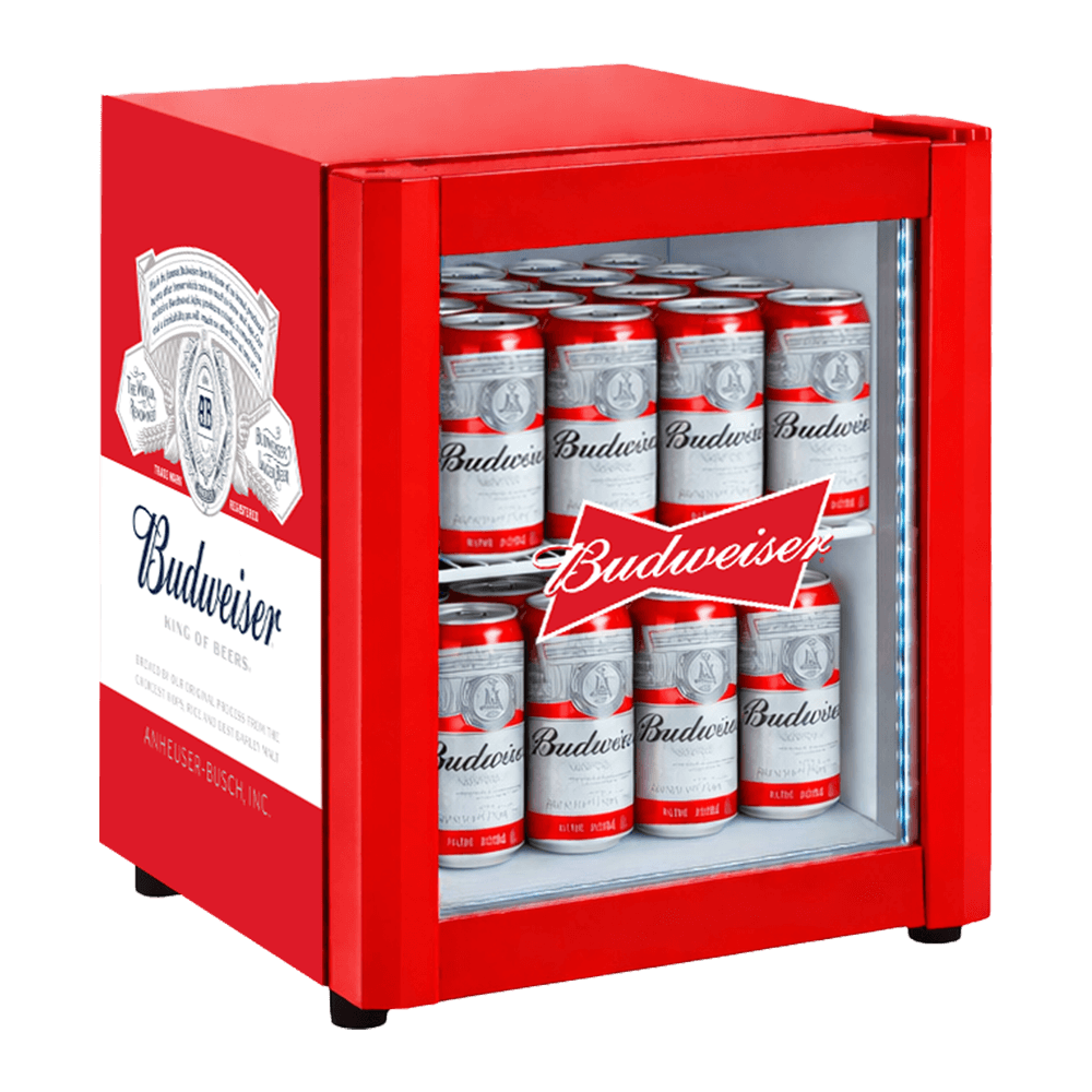 budweiser Mini Refrigerator with Glass Door