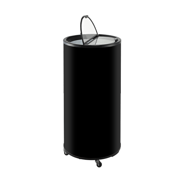 Flip-Flop Glass Lid Can Shaped Fridge