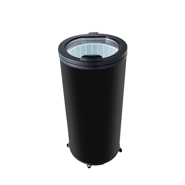 Full-Piece Glass Lid Can Shaped Freezer