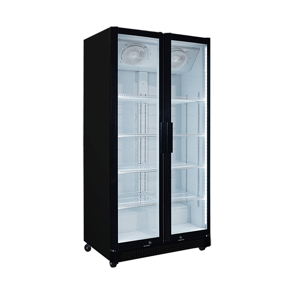 Full Size Double Glass Door Slimline Cooler Full Size Double Glass Door Slimline Cooler