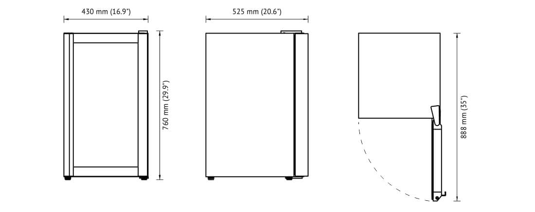 Procool Countertop Cooler T-80_3D View