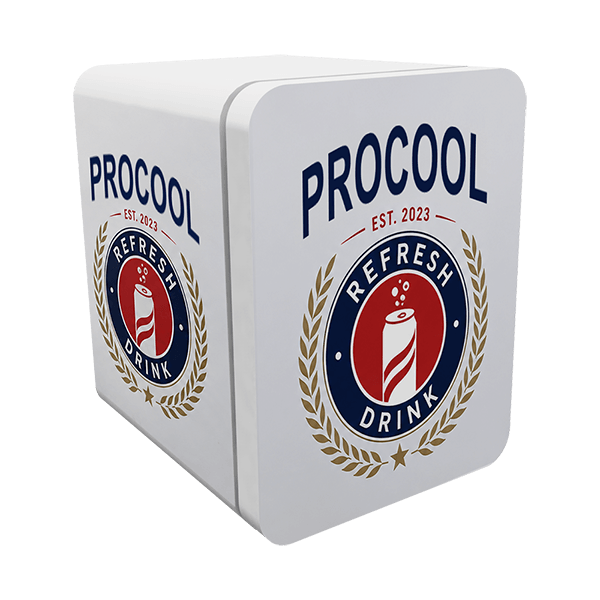 Solid Door Compact Mini Drink Fridge with Retro Design
