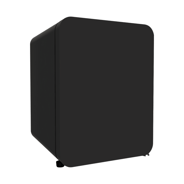 Solid Door Compact Mini Fridge with Retro Design