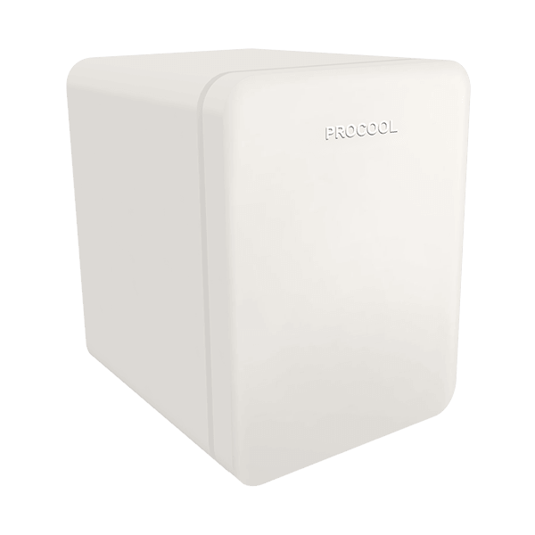Solid Door Compact Mini White Fridge with Retro Design